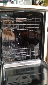 Inside of Stainless Steel Dishwasher
